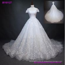 Tamanho completo feito sob encomenda branco branco 4 6 8 10 12 14 16 18 do vestido de casamento do vestido de casamento do laço